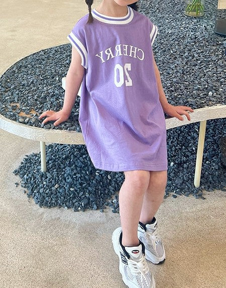 Girls' Summer Basketball Sports Princess Vest Dress - RAC26JP5511BATT