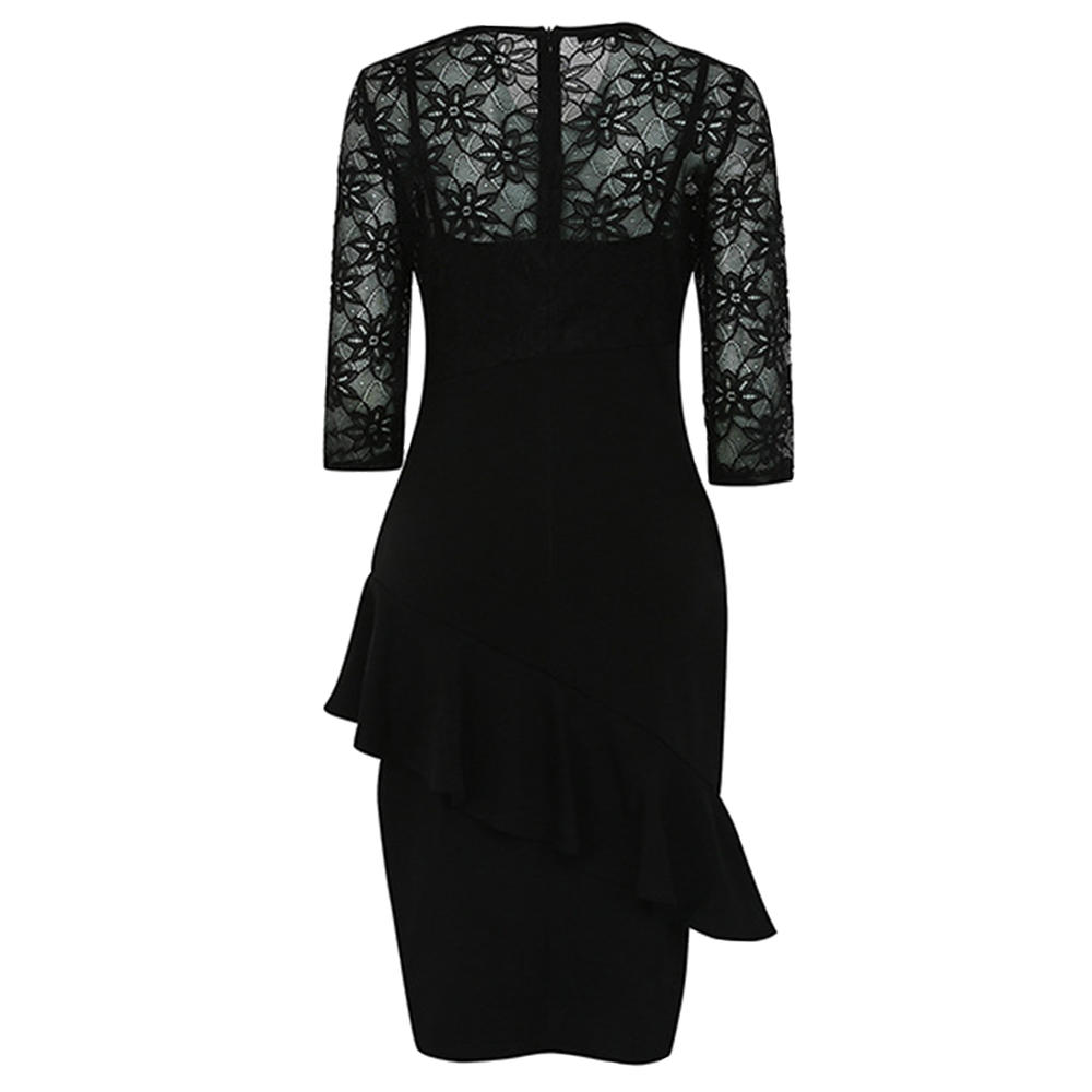 Women Round Neck Pencil Party Dress