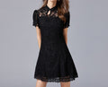 New Summer Modified Cheongsam – Elegant Chinese-Style Slim Fit A-Line Lace Dress for Plus-Size Women