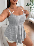 Plus Size Women’s Casual Camisole Top – Summer Sleeveless Slim Waist Tank Blouse