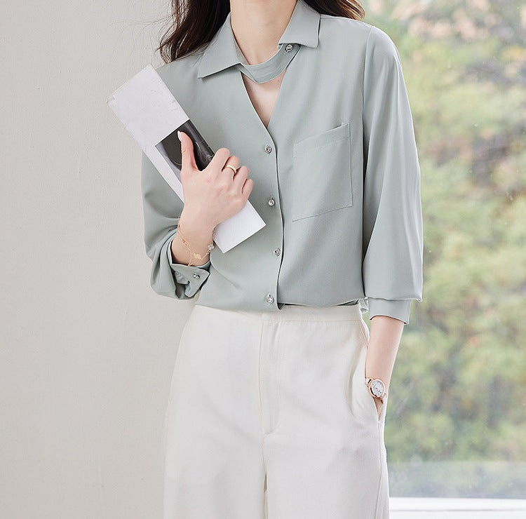 Women's New Spring & Autumn Long Sleeve Shirt - Modern Everyday Style