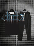 Digital Print Short Sleeve & Trousers Two-Piece Set