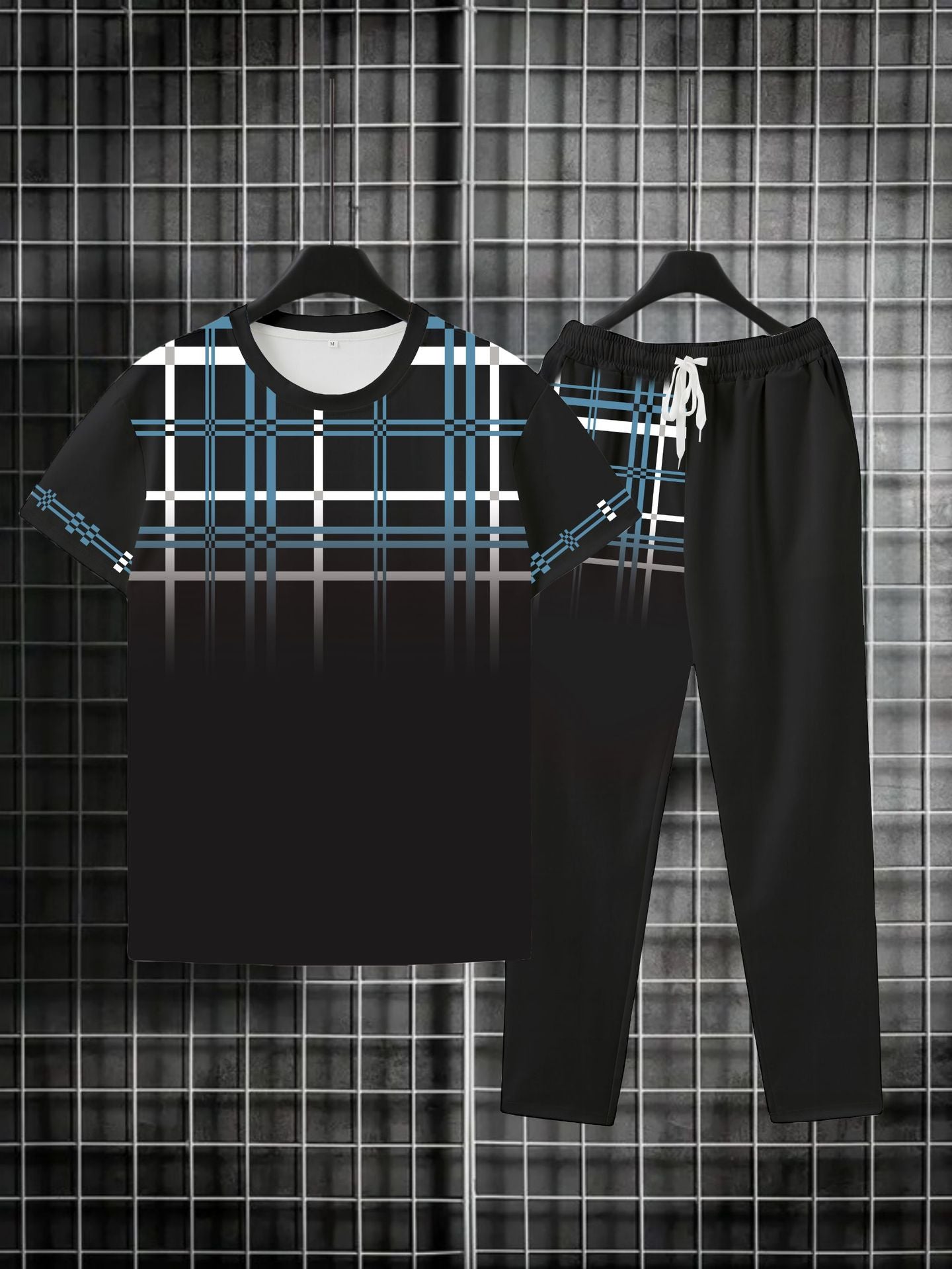 Digital Print Short Sleeve & Trousers Two-Piece Set