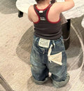 Boys and Girls Summer Color-Block Letter Camisole Vest - RAC26JP5477BATT
