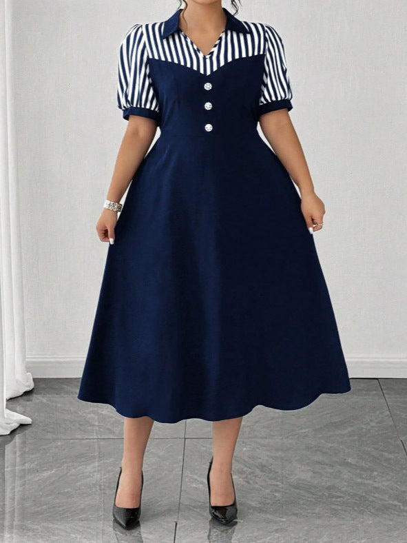 Women's Slim Fit Mid-Length Short Sleeve Casual Dress