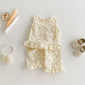 Summer Girls’ Floral Tank Top with Lace Wide-Leg Pants - RAC26JP5402BATS