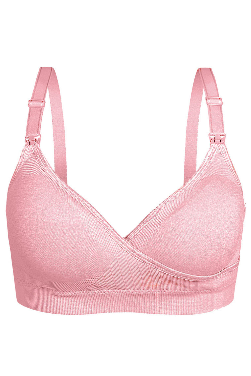 Women New Beautiful, Adjustment Gathered Seamless Front Buckle Cross Breastfeeding Detachable Double Shoulder Strap Back Four Ro