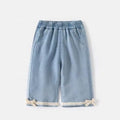 Girls’ Summer Jeans – Baby Lace Bow Nine-Point Wide-Leg Denim Pants - RAC26JP5434BATB