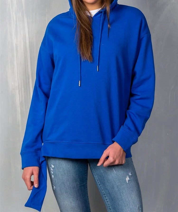 Women's Uneven Hem Graphic "venice" Pullover Hoodie