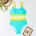 Women's Slim-Fit High-Waist Triangle Swimsuit - Tummy Control, Full Coverage