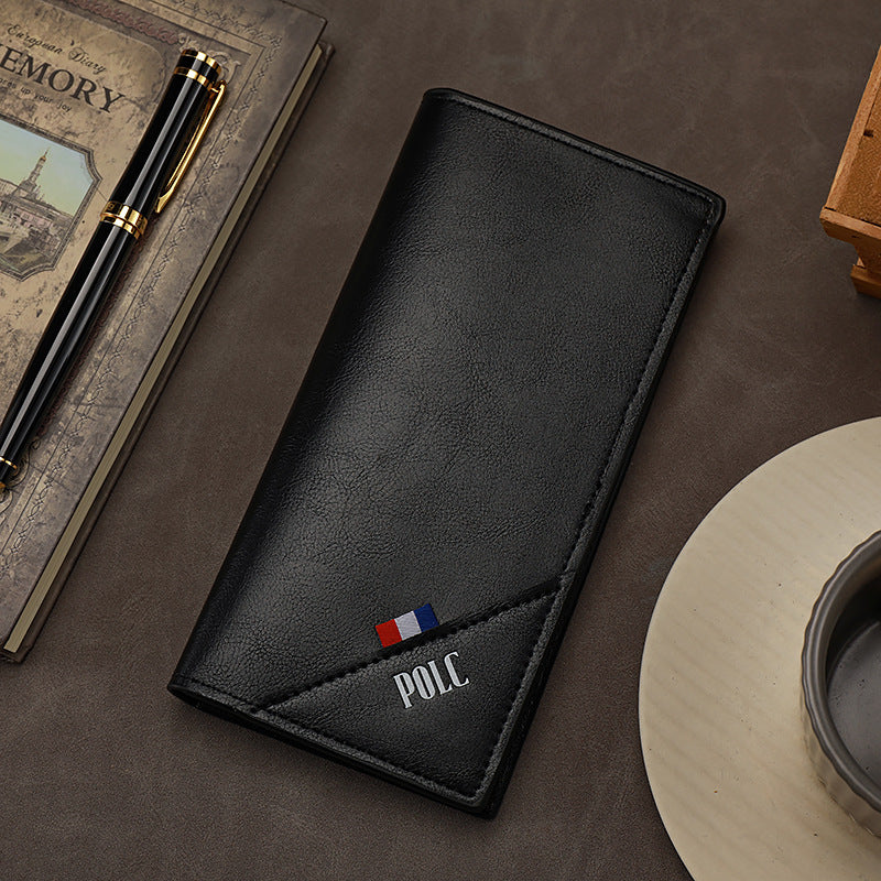 Men’s Long Wallet Suit Bag – Multi-Card Three-in-One Organizer with Charm, Fashion Multifunctional Design