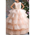 Kids Girls Flower Pettiskirt Sleeveless Wedding Dress