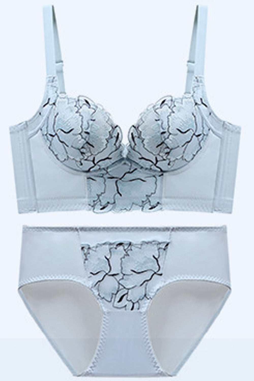 Women New style beautiful breathable embroiderd no steel ring anti-sagging adjustable push-up bra