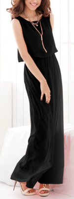Long Elegant Chiffon Bohemian Beach Dress