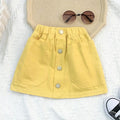 Summer Girls’ A-Line Denim Skirt – Casual Princess Style Short Jean Skirt - RAC26JP5441BATDAS