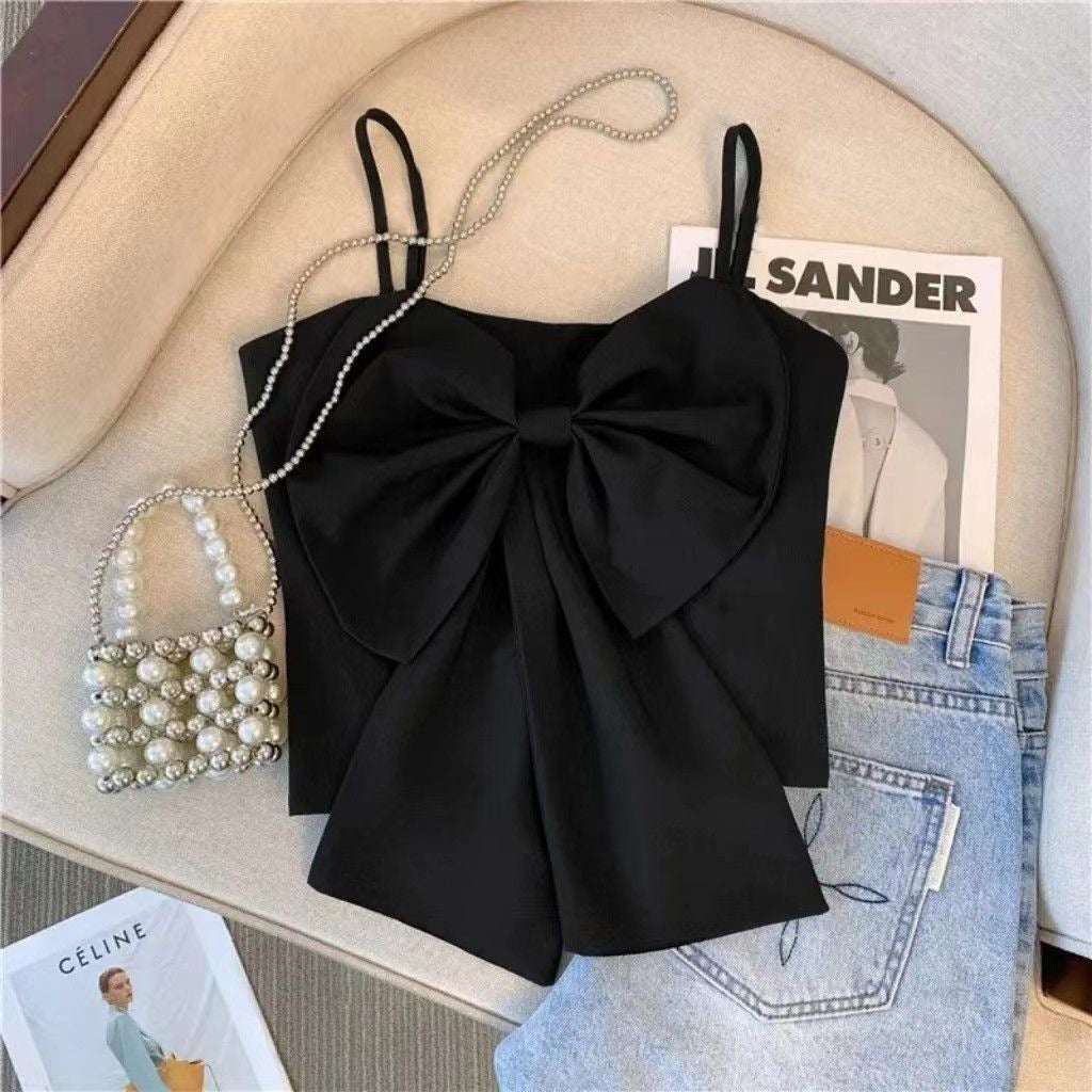 Girls Summer Sling Vest Top – Sweet Bow Baby & Toddler Lightweight Top - RAC26JP5469BATT