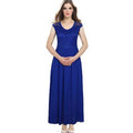 Women Lace Up Cap Sleeve Long Skirt Pleated Dress