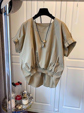 Women's Short-Sleeved Blouse with Unique Design