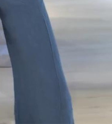 Women’s Casual Crew Neck Top and Wide Leg Pants Set – Relaxed Two-Piece Outfit