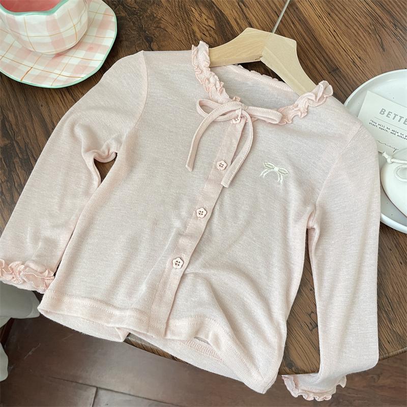 Girls Summer Lace Coat – Sweet Bow Lightweight Outerwear for Babies & Toddlers - RAC26JP5467BATT