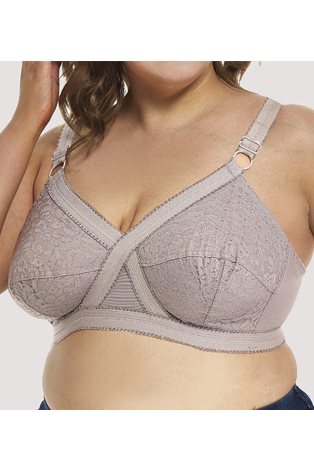 Women Plus Ultra-thin Lace Cross X Sweetheart No Rim Underwear Cross-border Cup Bra