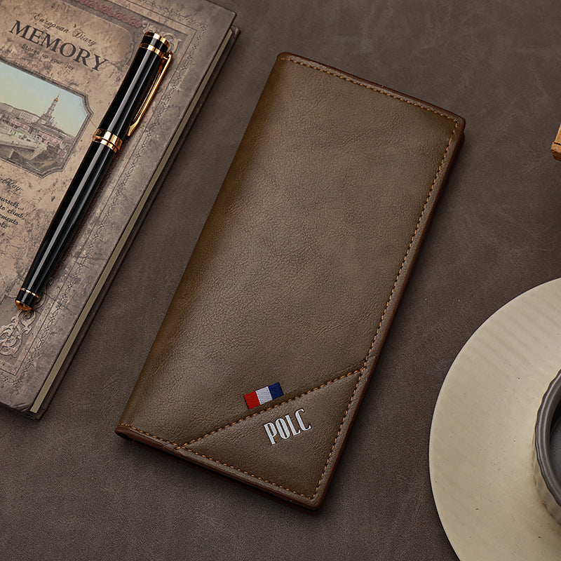 Men’s Long Wallet Suit Bag – Multi-Card Three-in-One Organizer with Charm, Fashion Multifunctional Design