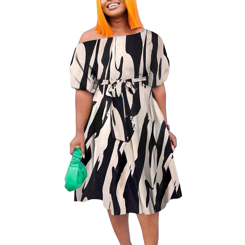 Women's Plus Size African Lace Long Dress – Elegant Spring/Summer Fashion Temperament Skirt