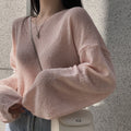 Women's Loose-Fit Versatile Long-Sleeved Thin Knit Top