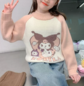 Cute Character Warm Knit Pullover for Girls