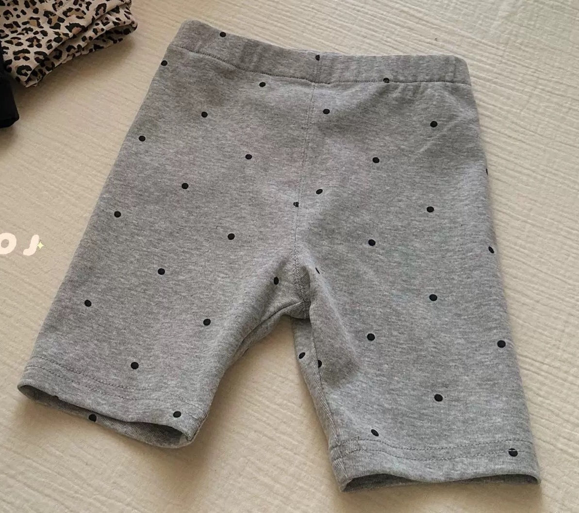 irls’ Summer Shorts & Leopard Print Polka Dot Leggings Set – Soft, Breathable, Everyday Style Outfit - RAC26JP5424BATB
