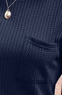 Summer New Round Neck Knitted Patch Pocket Short Sleeve Casual Versatile T-Shirt Top for Women