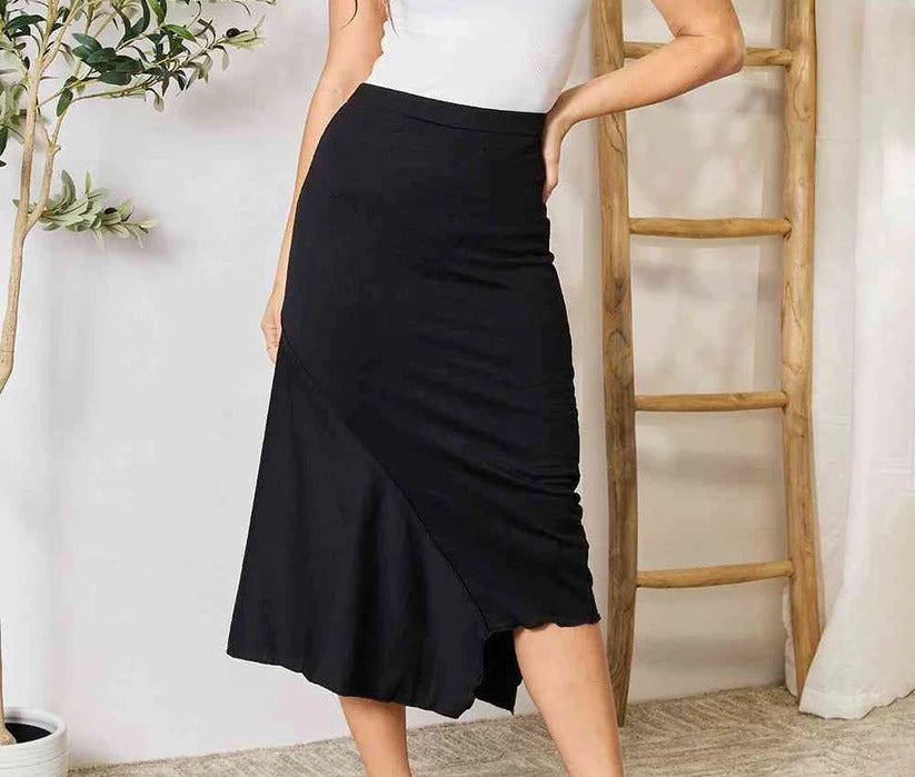 Women's Culture Code Full Size High Waist Midi Skirt