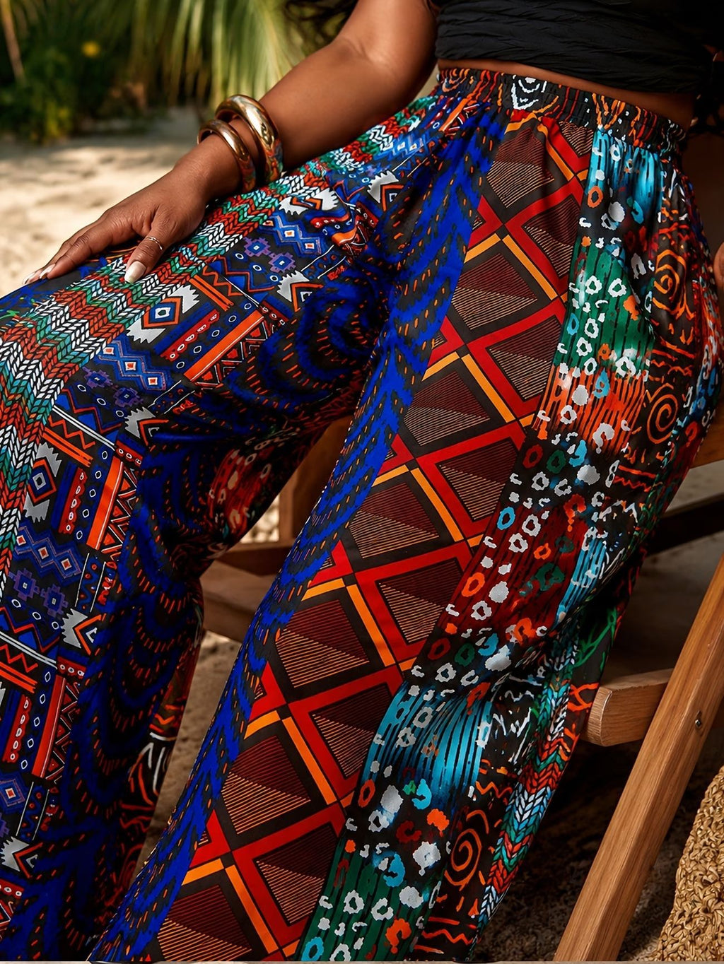 Women's Plus Size Fashionable Elegant Casual Wide Leg Pants