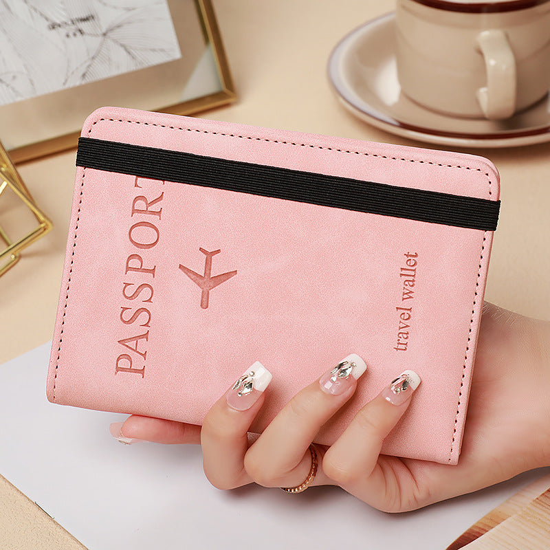 Passbook Holder Multi-Function ID Card Bag | Unisex Frosted Travel Card Storage Wallet