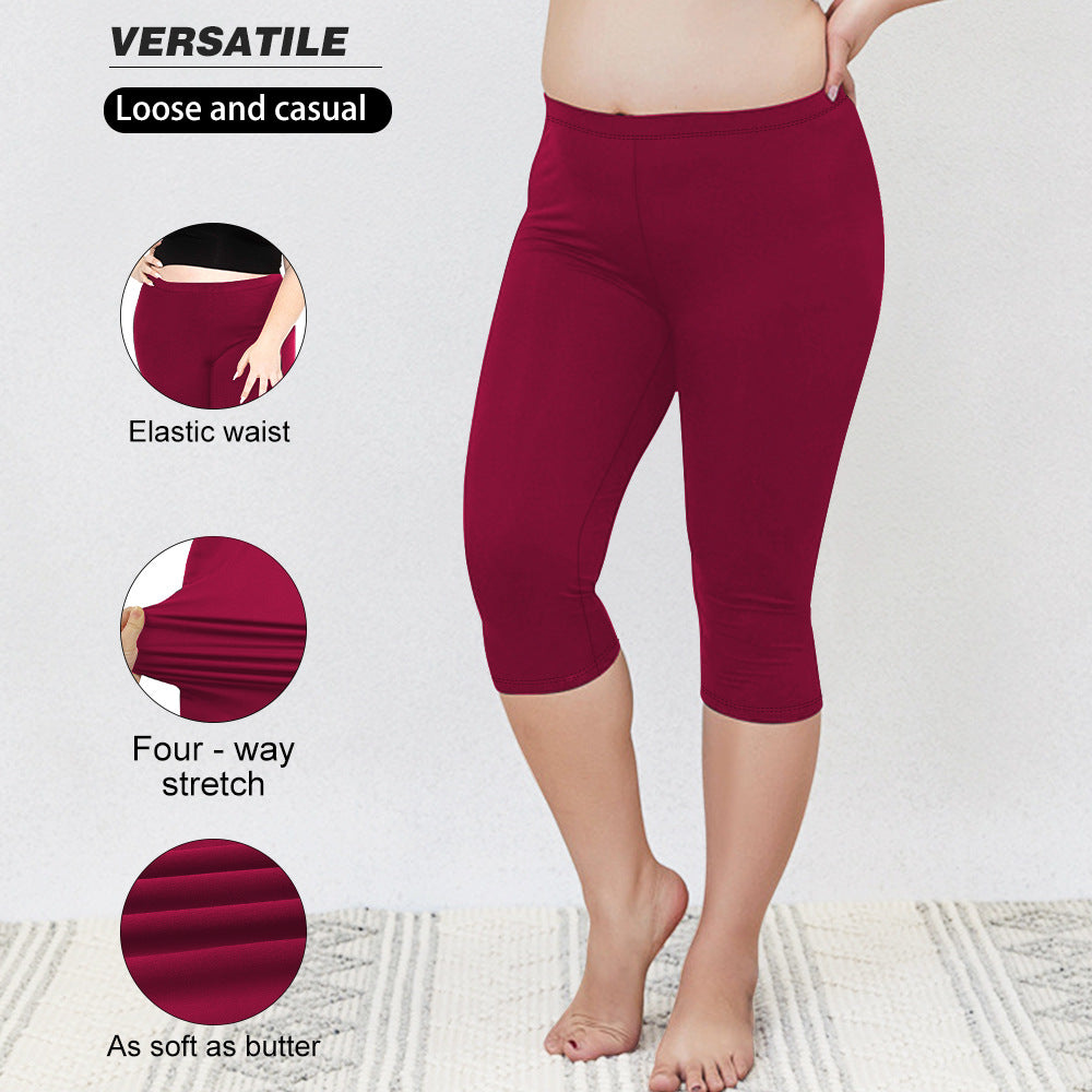 Plus-Size Breathable High-Elastic Athletic Leggings for Running, Fitness & Yoga