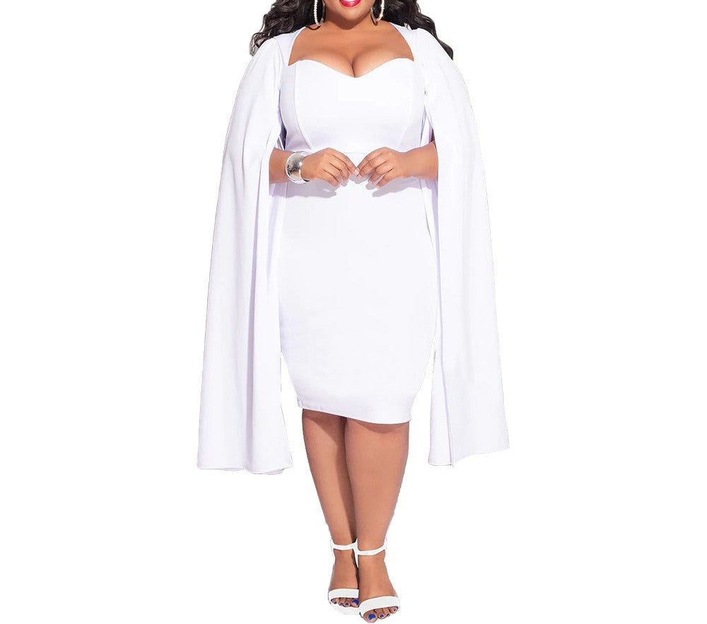 Plus Size Women’s Autumn & Winter Elegant Bodycon Dress – Fashionable Long-Sleeve Slim Fit Skirt Dress