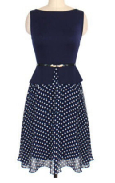 Women Polka Dot Bottom Dress