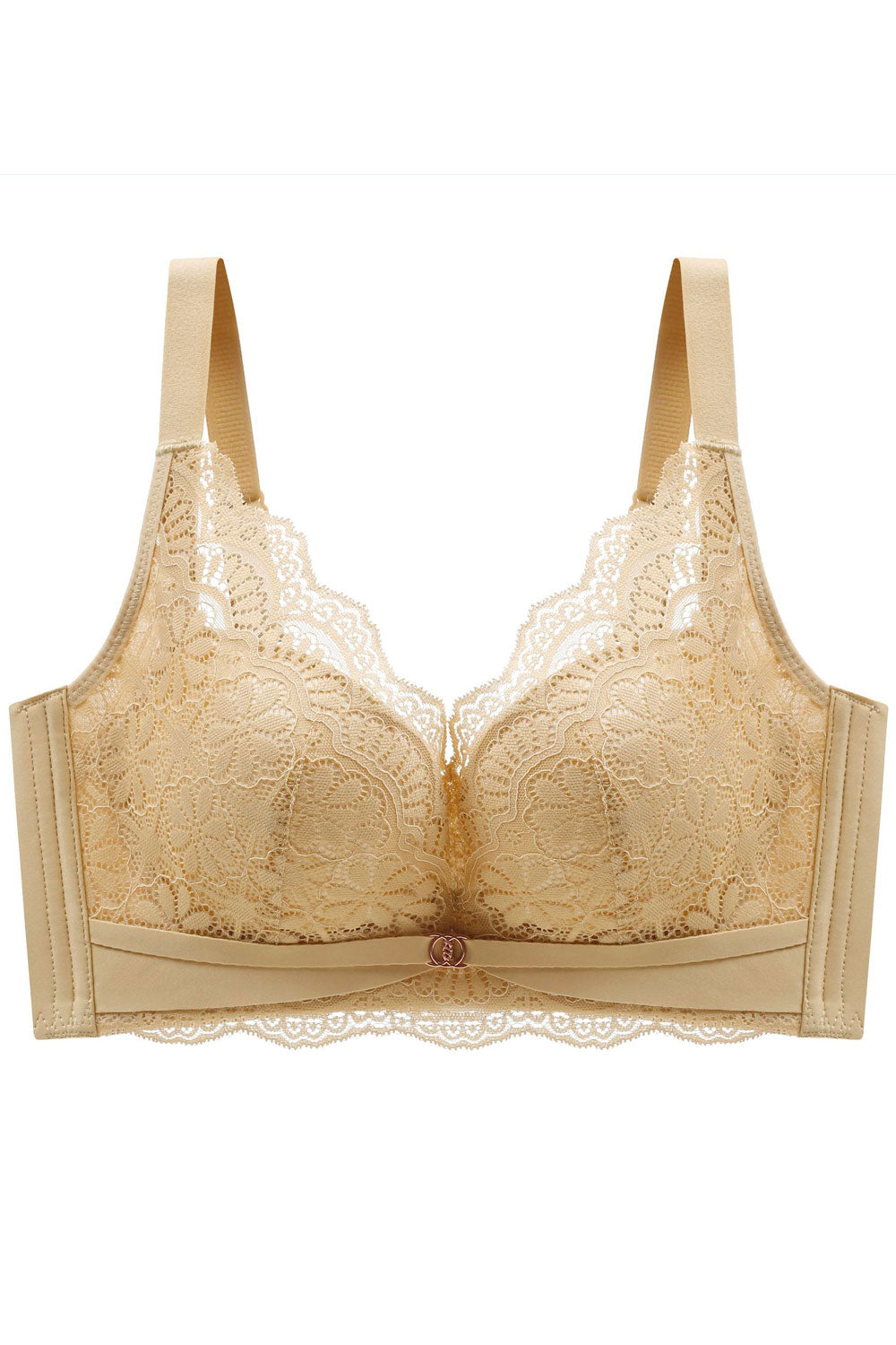 Women New High-End Lace Non-Steel Ring Adjustable Soft Breasts Push-Up Bra