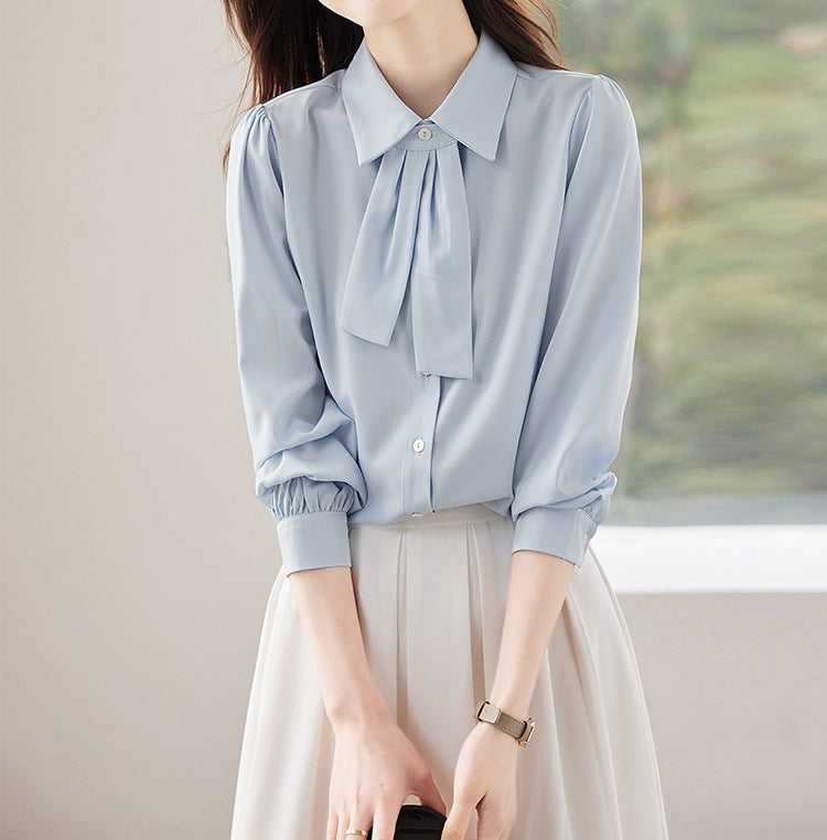 Women's College Student Career Interview Dress Shirt - Professional Button-Up Blouse
