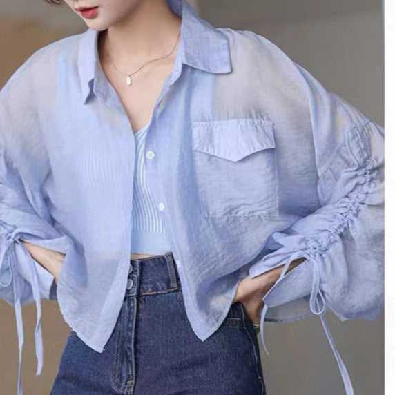 Women's Summer Thin Sun Protection Jacket - UV Protection Short Top