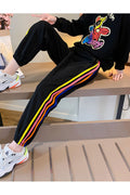 Kids Girls Restful Elasticated Waist Lovely Striped Pattern Summer Relax Fit Casual Trouser