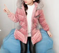 New Winter Style Girls’ Cotton-Padded Coat – Thickened Medium-Long Velvet Jacket - RAC25JP3288GDRESS