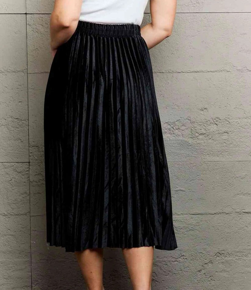 Women's Ninexis Accordion Pleated Flowy Midi Skirt