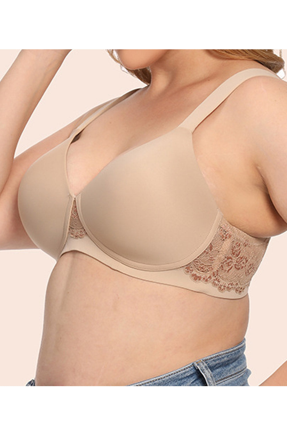 Women Plus Full Figure Wireless Smoothing Bra