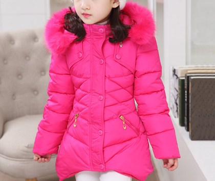 Girls’ Cotton-Padded Coat – New Winter Style Thickened Warm Jacket - RAC25JP3287GDRESS