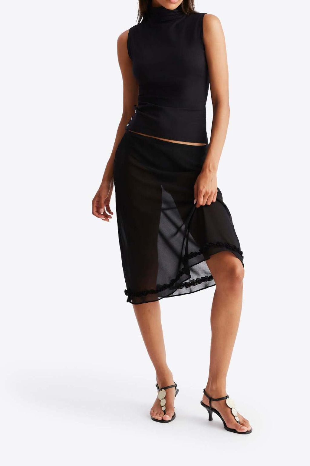 High-Waisted Polka Dot Skirt for Women Classic Style