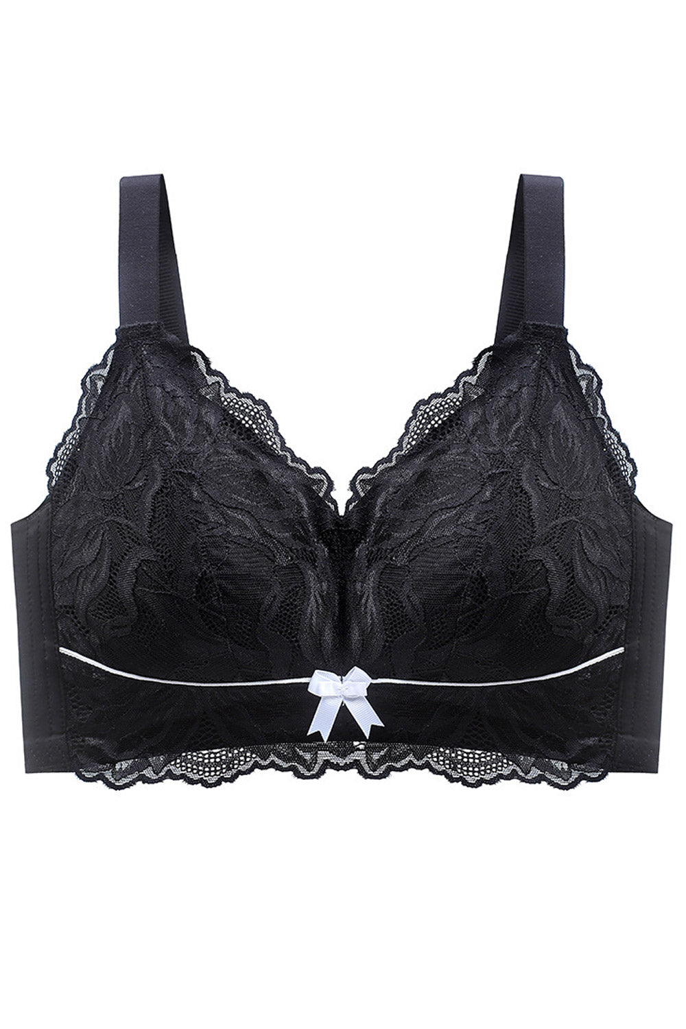 Women Plus Push up Lace Bra Wire Free Non Padded Cotton Non Padded Cotton Bra