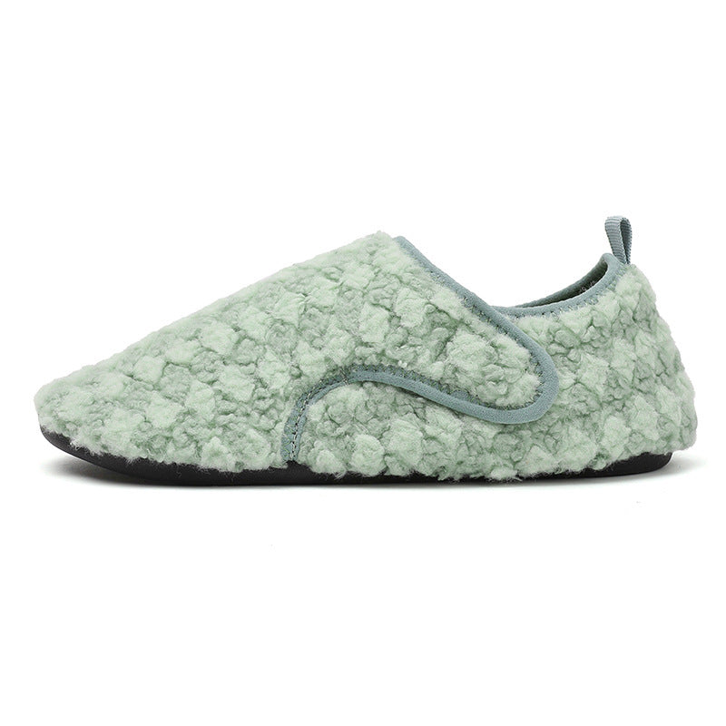 Cotton Slippers for Women - Autumn & Winter Warm Velvet Indoor Shoes, Thick Non-Slip Sole Home Slippers