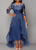 Women’s Autumn and Winter Mid Sleeve Chiffon Dress
