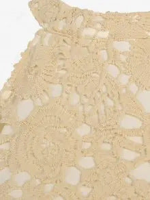 Women's Slim Fit Solid Color Sleeveless Lace Dress